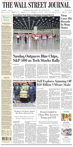 Wall Street Journal Wednesday June 24, 2020
