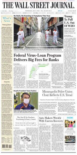 Wall Street Journal Wednesday July 8, 2020