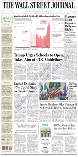 Wall Street Journal Thursday July 9, 2020