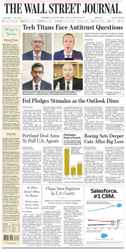 Wall Street Journal Thursday July 30, 2020