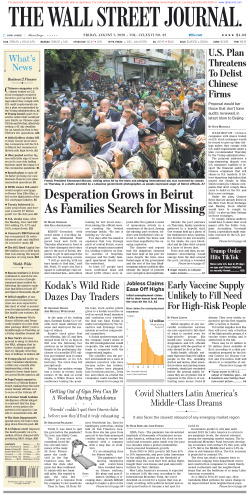 Wall Street Journal Friday August 7, 2020