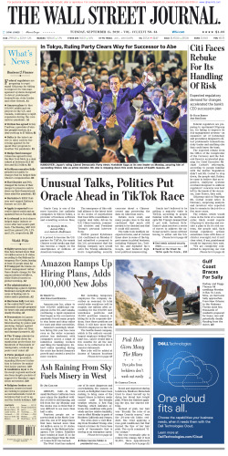 Wall Street Journal Tuesday September 15, 2020