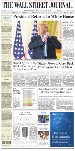 Wall Street Journal Tuesday September 6, 2020