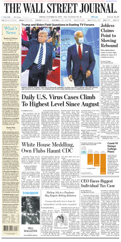 Wall Street Journal Friday October 16, 2020