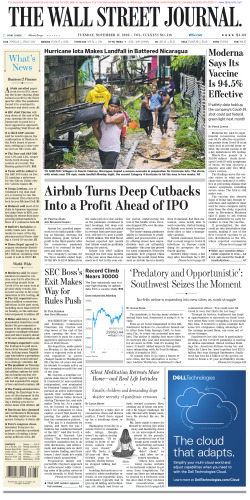 Wall Street Journal Tuesday November 17, 2020
