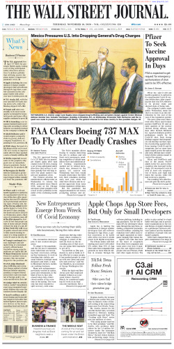 Wall Street Journal Thursday November 19, 2020