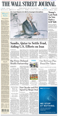 Wall Street Journal Tuesday January 5, 2021