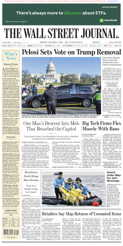 Wall Street Journal Monday January 11, 2021