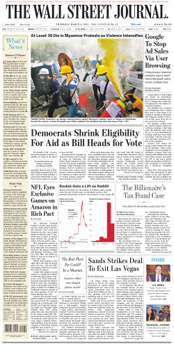 Wall Street Journal Thursday March 4, 2021