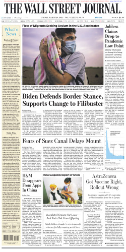 Wall Street Journal Friday March 26, 2021