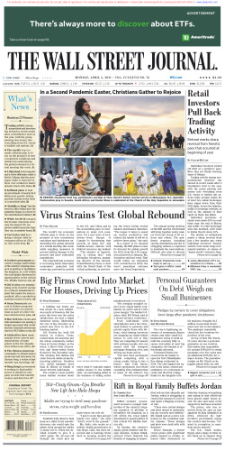 Wall Street Journal Monday April 5, 2021