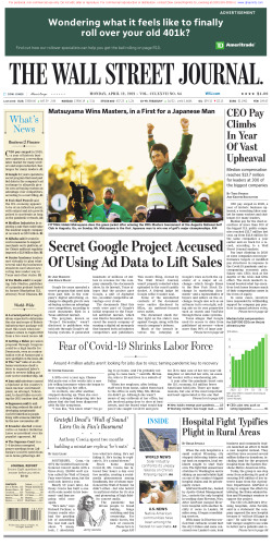 Wall Street Journal Saturday April 12, 2021