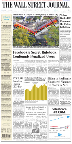 Wall Street Journal Wednesday May 5, 2021