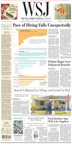 Wall Street Journal Saturday May 8, 2021