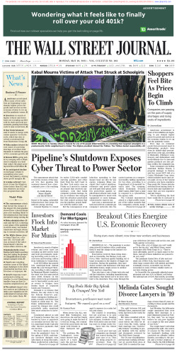 Wall Street Journal Monday May 10, 2021