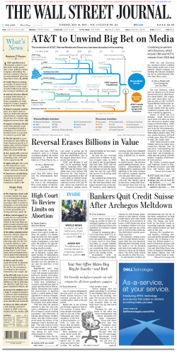 Wall Street Journal Tuesday May 18, 2021