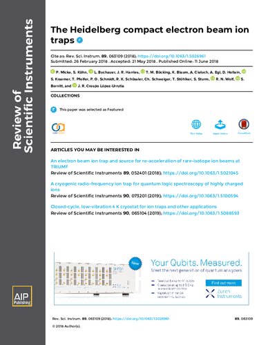 The Heidelberg compact electron beam ion traps