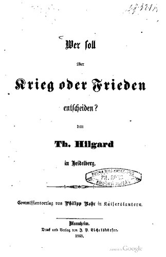 Wer soll über Krieg oder Frieden entscheiden?