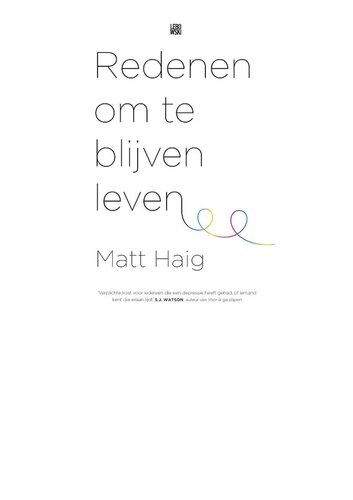 Redenen om te blijven leven