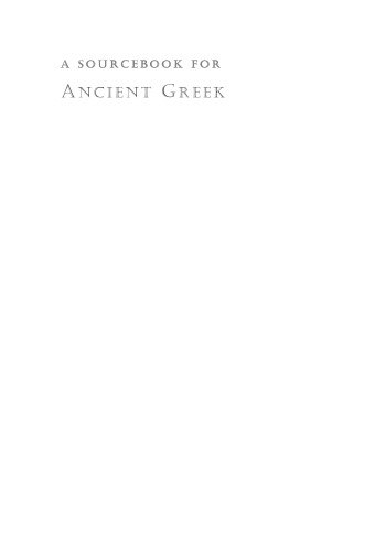 A Sourcebook for Ancient Greek: Grammar, Poetry, and Prose