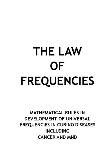 The Law of Frequncies