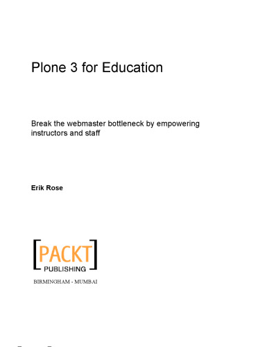 Plone 3 for Education