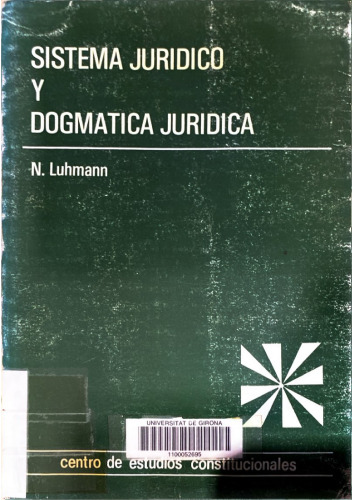 Sistema jurídico y dogmático jurídica