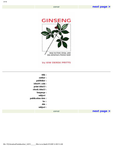 Ginseng: How to Find, Grow, and Use America's Forest Gold