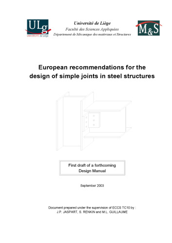 European recommendations for the design of simple joints in steel structures