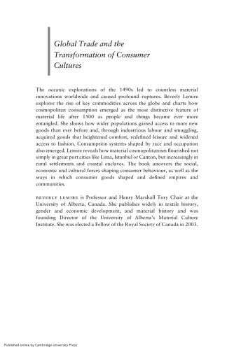 Global Trade and the Transformation of Consumer Cultures