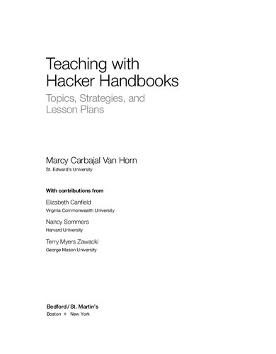 Teaching with Hacker Handbooks: Topics, Strategies, and Lesson Plans