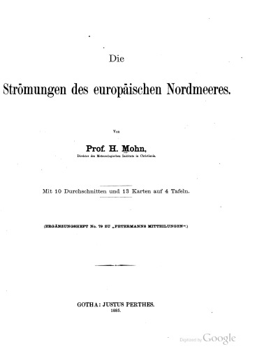 Die Strömungen des europäischen Nordmeeres
