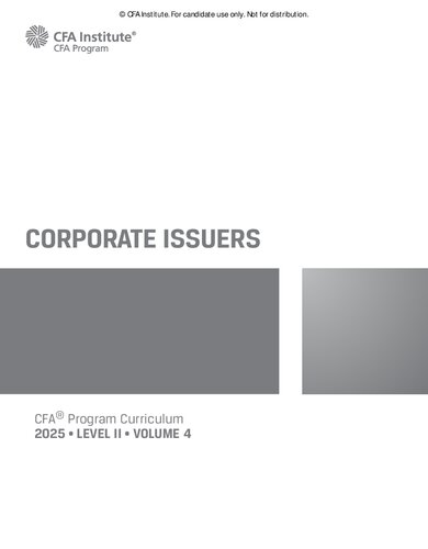 2025 CFA© Program Curriculum Level II Volume 4 - CORPORATE ISSUER