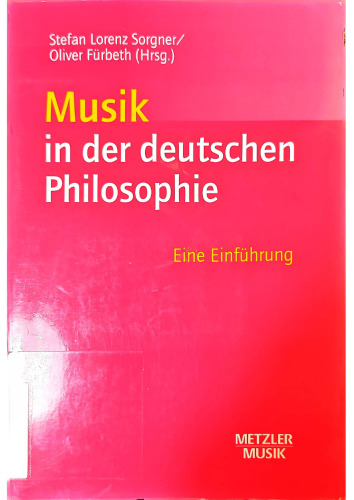 Musik in der deutschen Philosophie