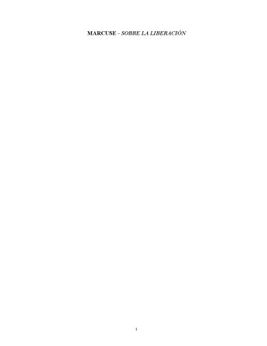 Un ensayo sobre la liberacion  Spanish