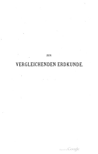 Neue Probleme der vergleichenden Erdkunde als Versuch einer Morphologie der Erdoberfläche