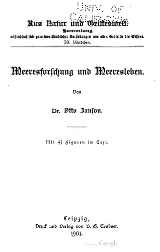 Meeresforschung und Meeresleben