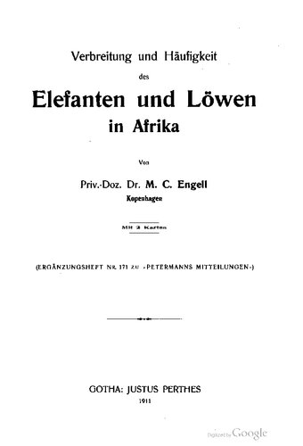 Verbreitung und Häufigkeit des Elefanten und Löwen in Afrika
