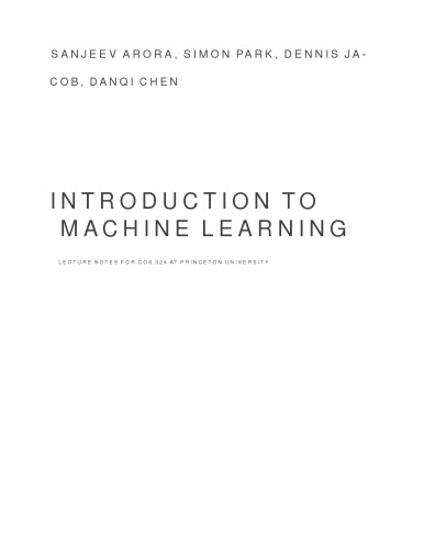Introduction to machine learning