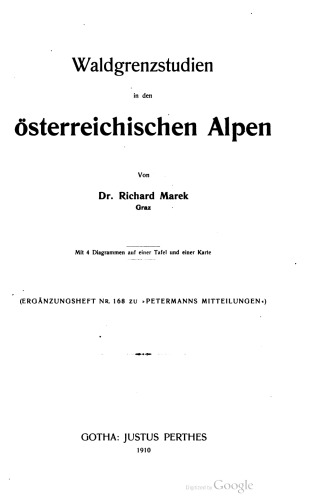 Waldgrenzstudien in den österreichischen Alpen