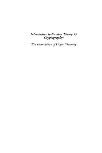 Introduction to number theory and cryptography
