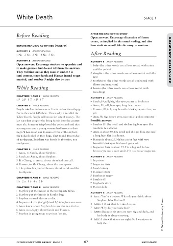 White Death - Exercises Answers