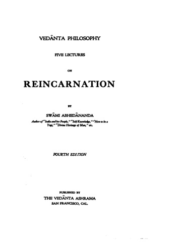 Five Lectures on Reincarnation