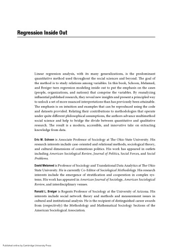 Regression Inside Out (Strategies for Social Inquiry)