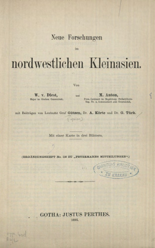 Neue Forschungen im nordwestlichen Kleinasien