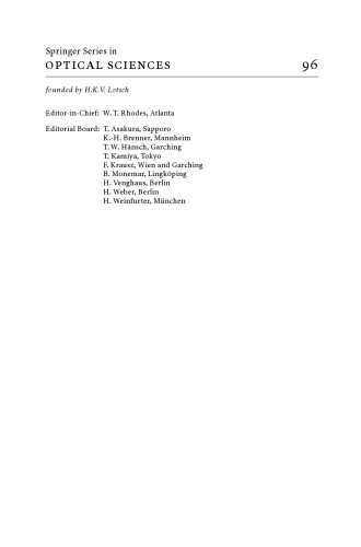 Progress in Nano-Electro Optics III