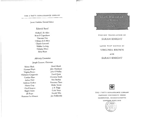 Momus (I Tatti Renaissance Library)