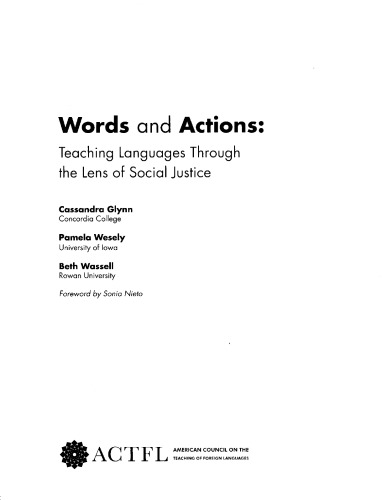 Words and actions: Teaching languages through the lens of social justice