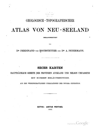 Geologisch-topographischer Atlas von Neu-Seeland
