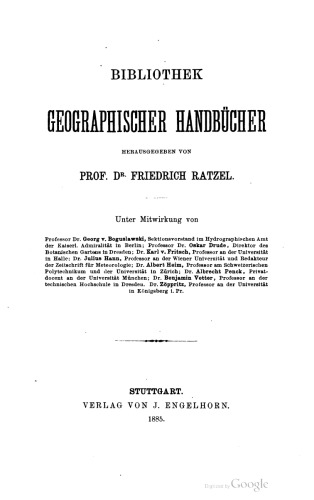 Handbuch der Gletscherkunde